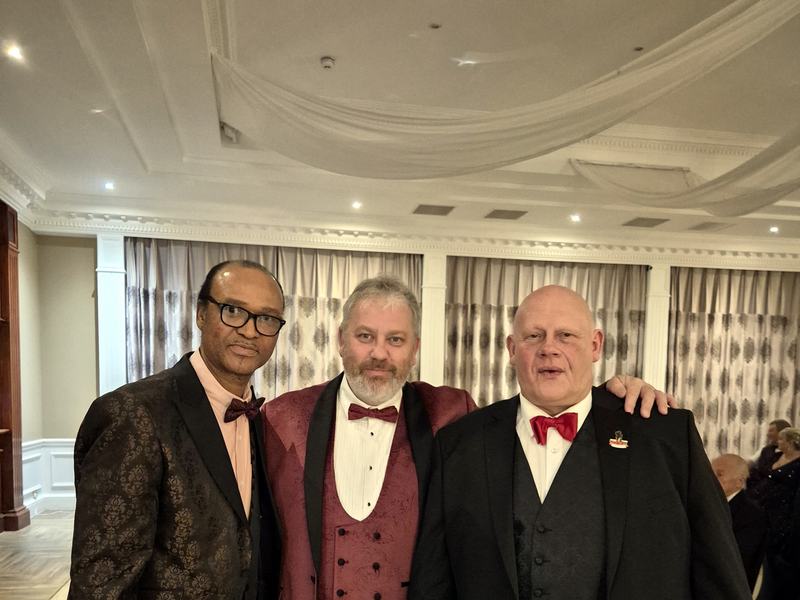 Brethren in evening dress at the Ladies' Festival